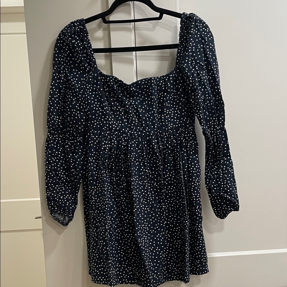 Park & Fifth Navy and White Polka Dot Dress